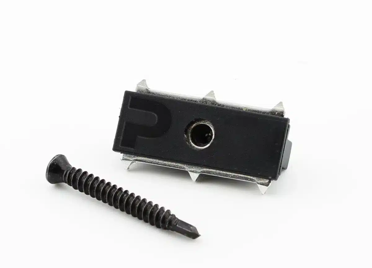 PuraFix vlonderplank clip RVS zwart voor blinde bevestiging – set 100 stuks