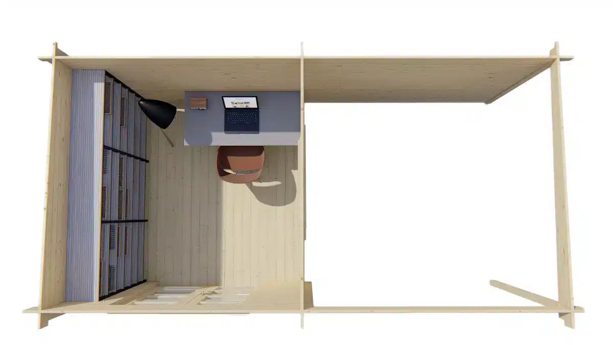 Blokhut – Tuinhuis Brenda | 28 mm | vuren onbehandeld