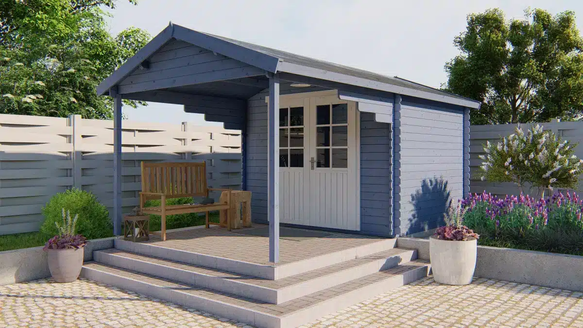 Blokhut – Tuinhuis Georg | 28 mm | vuren onbehandeld