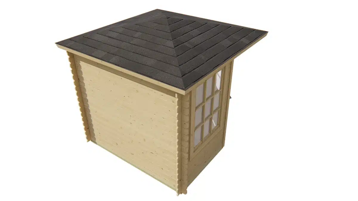 Blokhut – Tuinhuis Jos | 28 mm | vuren groen geïmpregneerd