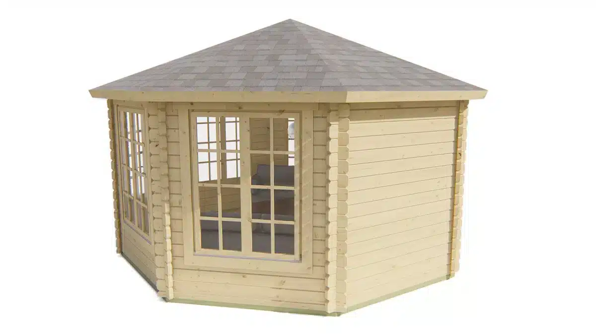 Blokhut – Tuinhuis Lynn | 44 mm | vuren onbehandeld
