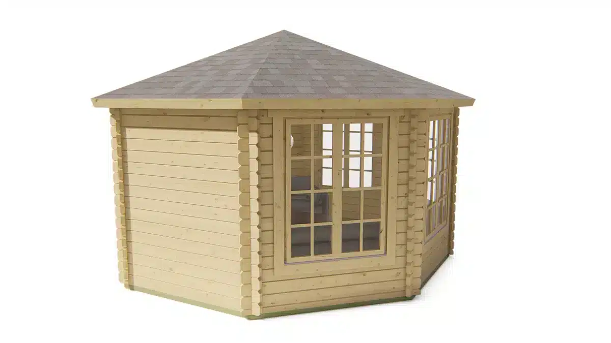 Blokhut – Tuinhuis Lynn | 44 mm | vuren onbehandeld