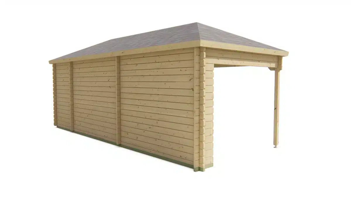 Blokhut – Tuinhuis Olson | 44 mm | vuren onbehandeld