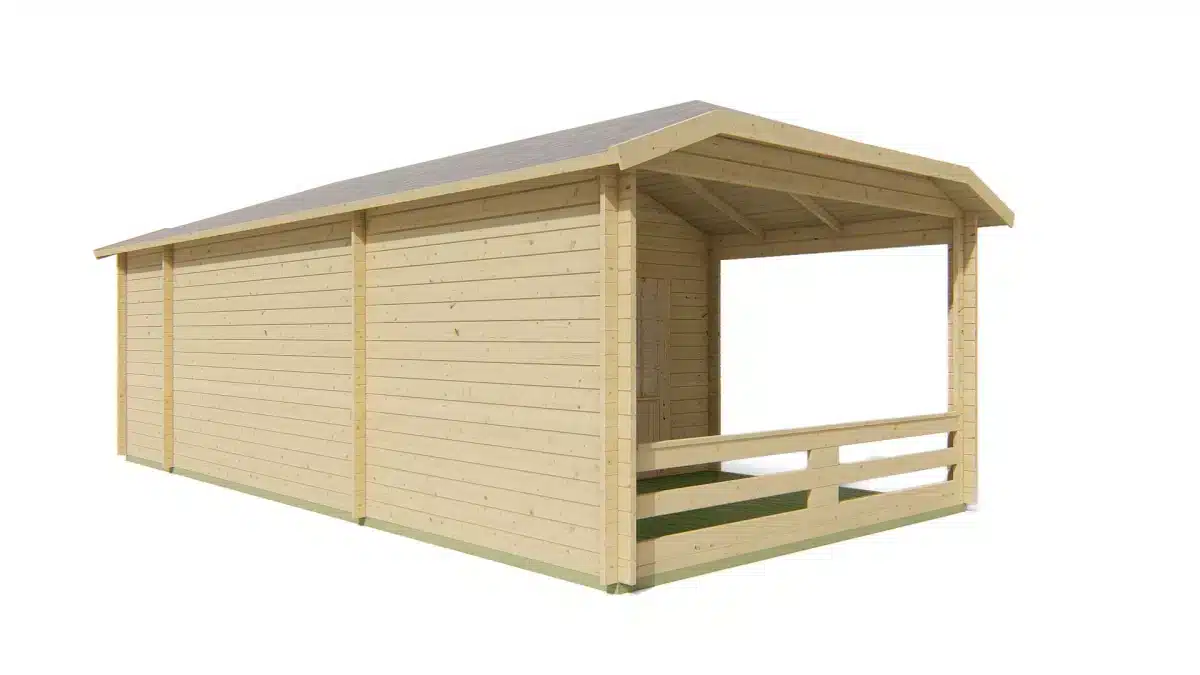 Blokhut – Tuinhuis Sibella | 44 mm | vuren onbehandeld