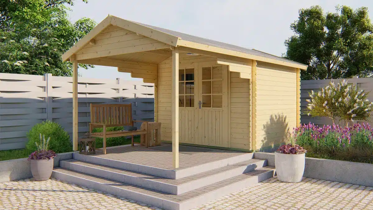 Blokhut – Tuinhuis Georg | 28 mm | vuren onbehandeld