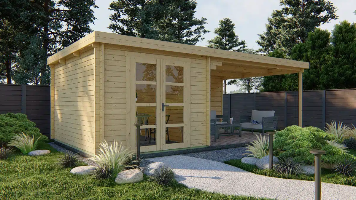 Blokhut – Tuinhuis Gunnar | 44 mm | vuren onbehandeld
