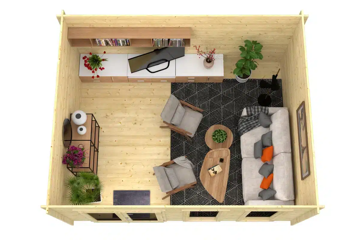 Blokhut – Tuinhuis Annabel | 40 mm | vuren onbehandeld