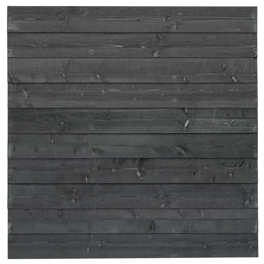 DHZ tuinscherm Helsinki zwart gespoten vuren, enkelzijdig 180 x 180 cm