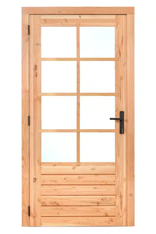 Douglas enkele glas deur dubbelglas 8-ruits B1100xH2150mm buitenmaat, linksdraaiend