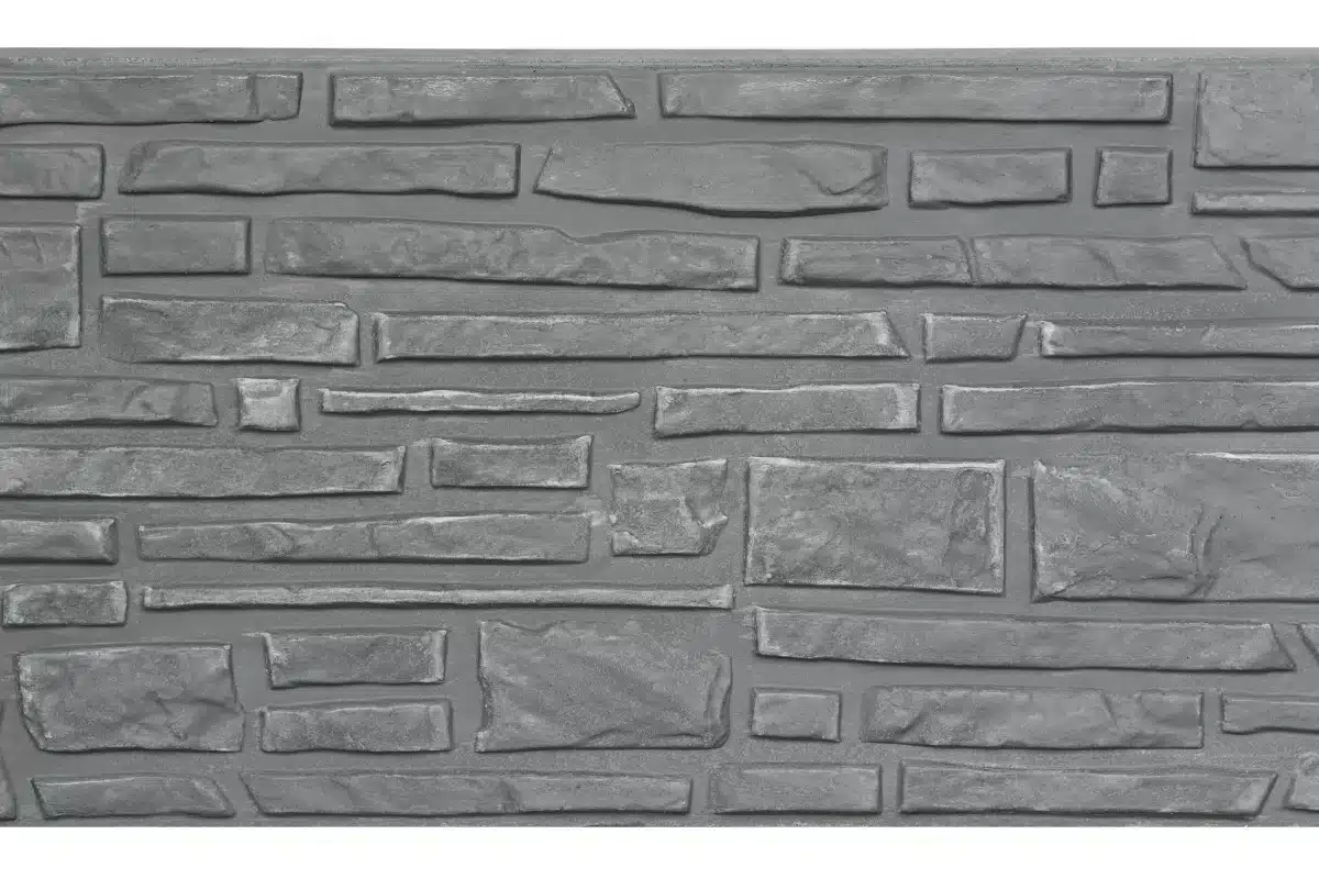 Berton©-motiefplaat smal antraciet H26 x D3,5 x L184 cm Rustico
