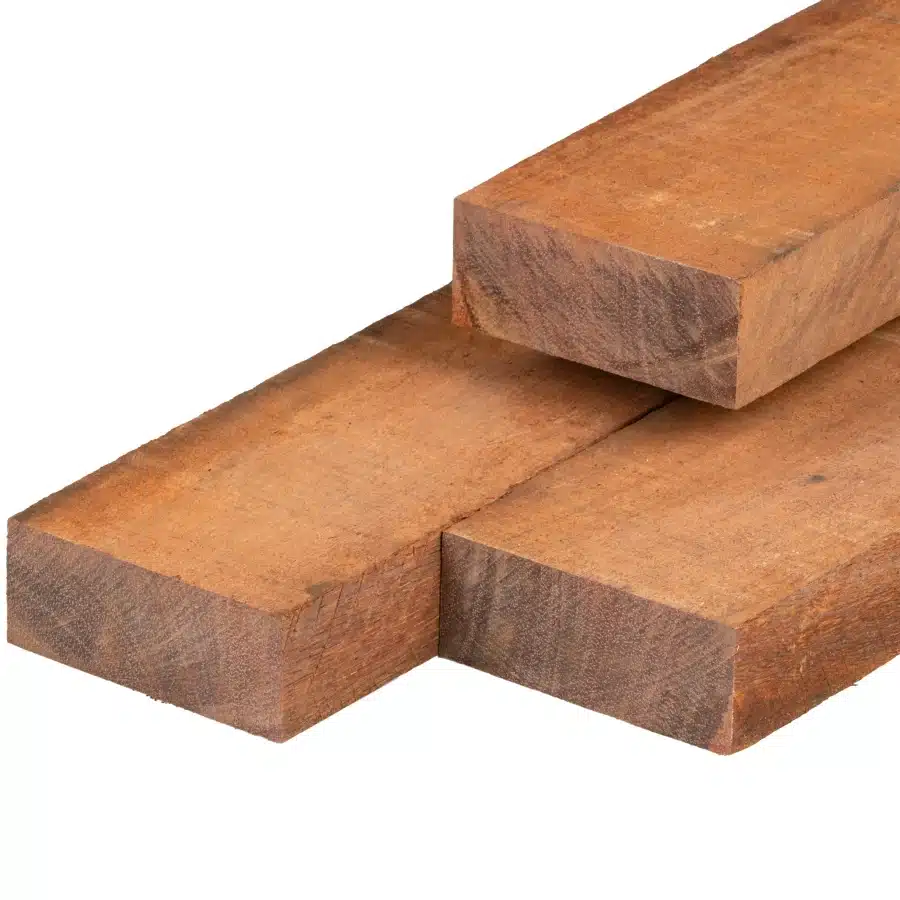 Azobé hardhout bestekhout 5,0 x 10,0 x 350 cm fijn bezaagd