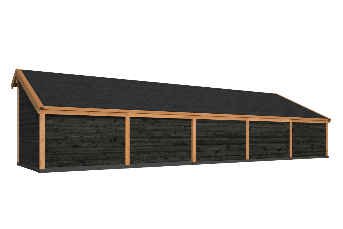 Red Class Wood kapschuur Malmö, type 4 (zwart gespoten wanden)