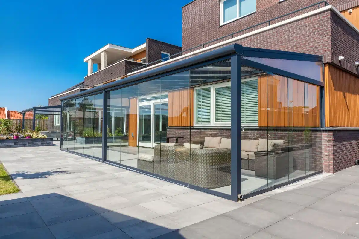 Aluminium terrasoverkapping Montreal 706 x 300 cm antraciet RAL7024