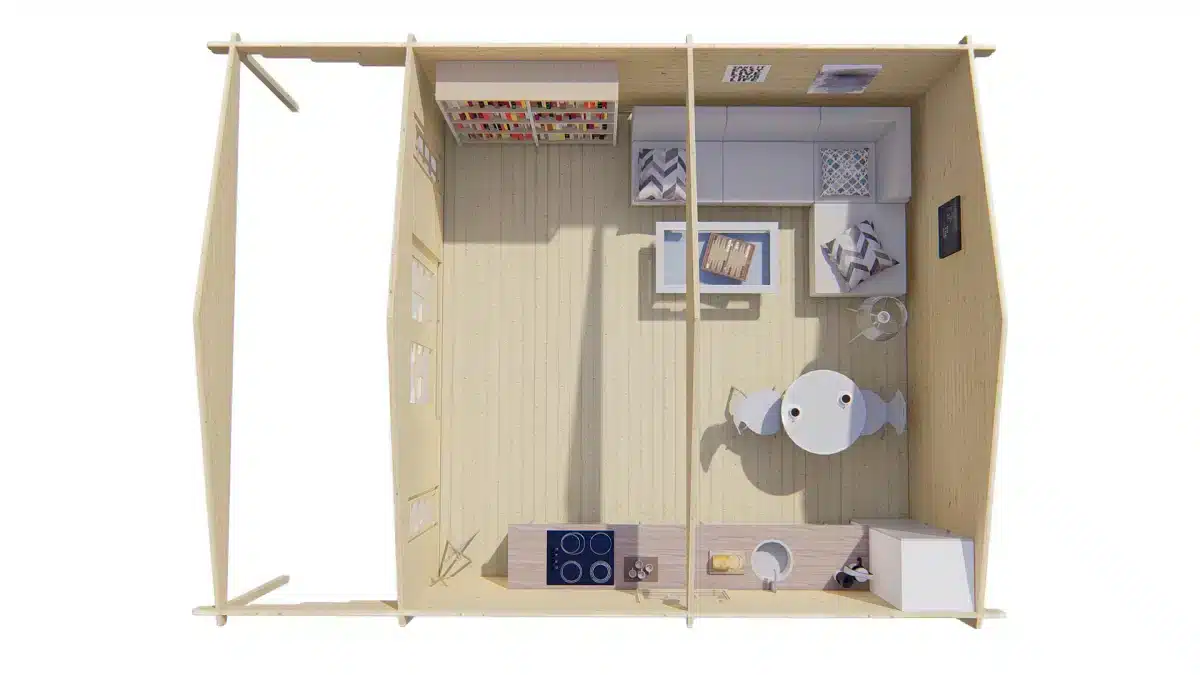 Blokhut – Tuinhuis Emiel | 44 mm | vuren onbehandeld