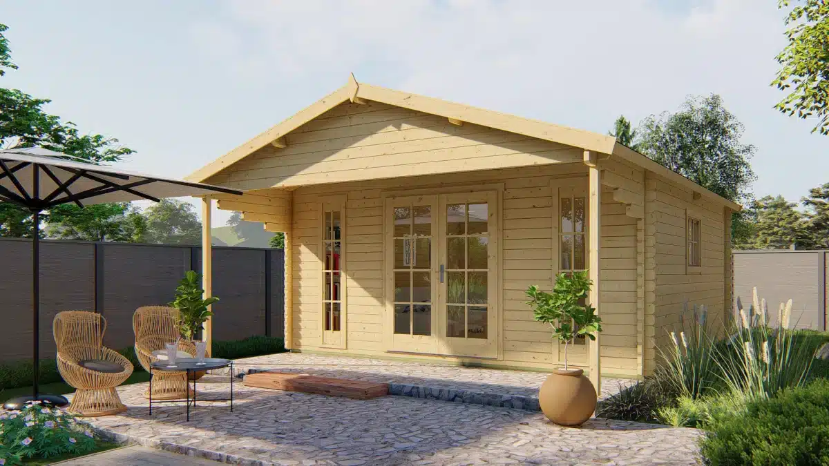 Blokhut – Tuinhuis Emiel | 44 mm | vuren onbehandeld