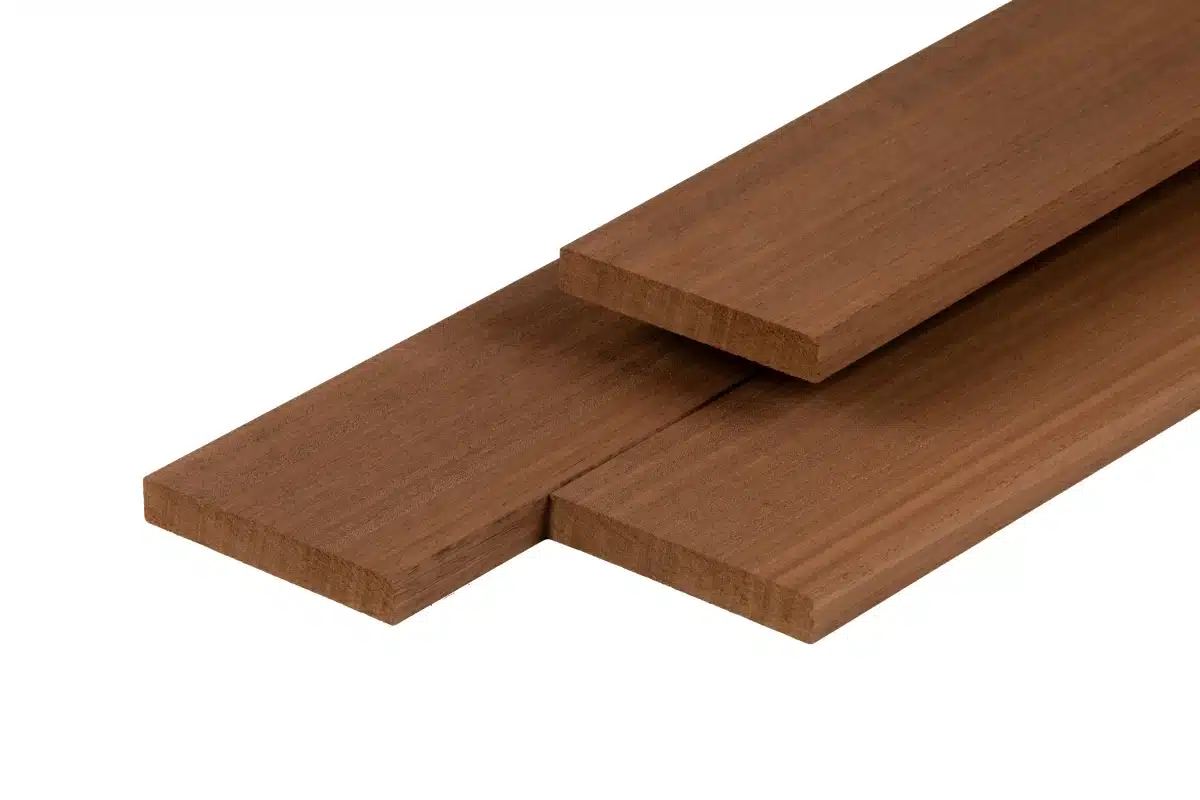 Thermoline ayous hardhout channelsiding 2,1 x 9,0 x 275 cm thermisch gemodificeerd, geschaafd