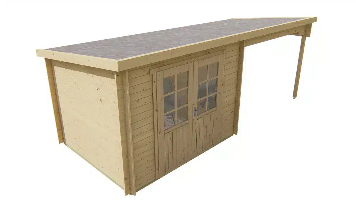 Blokhut – Tuinhuis Freddy | 28 mm | vuren onbehandeld