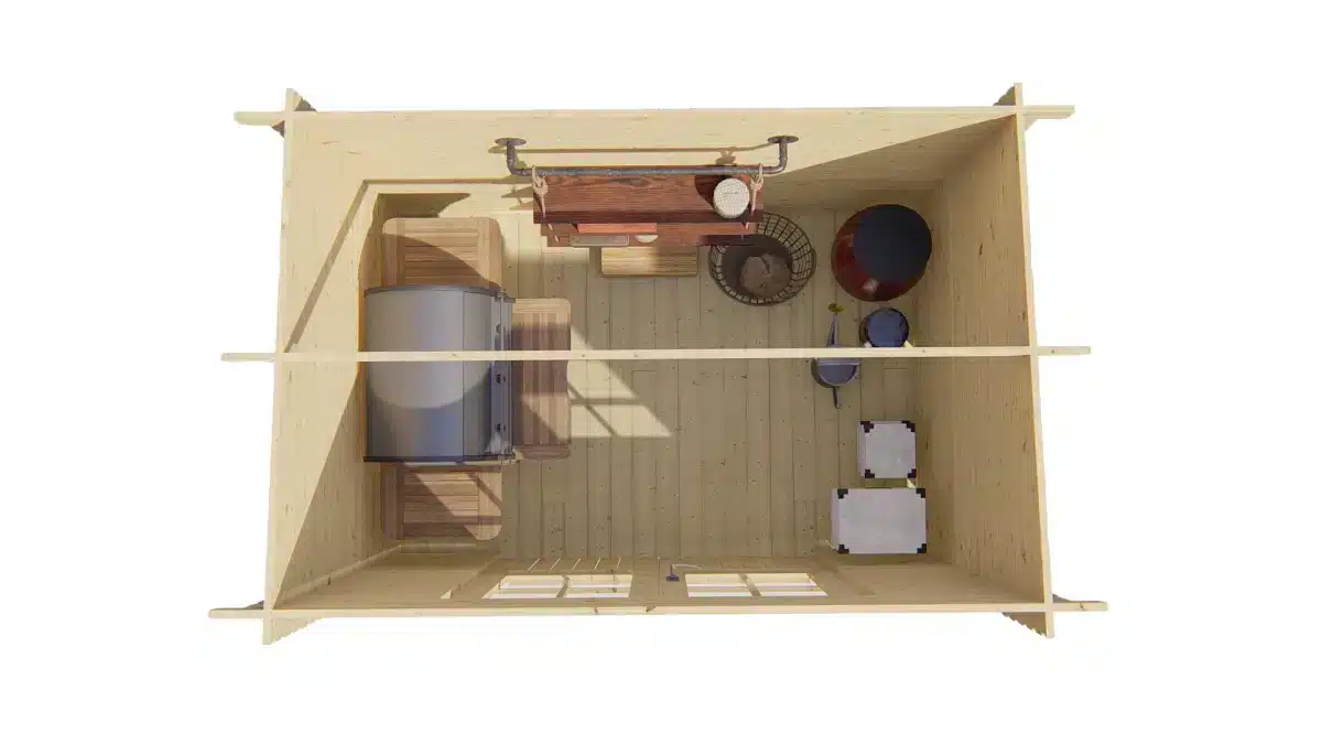 Blokhut – Tuinhuis Kris | 28 mm | vuren onbehandeld