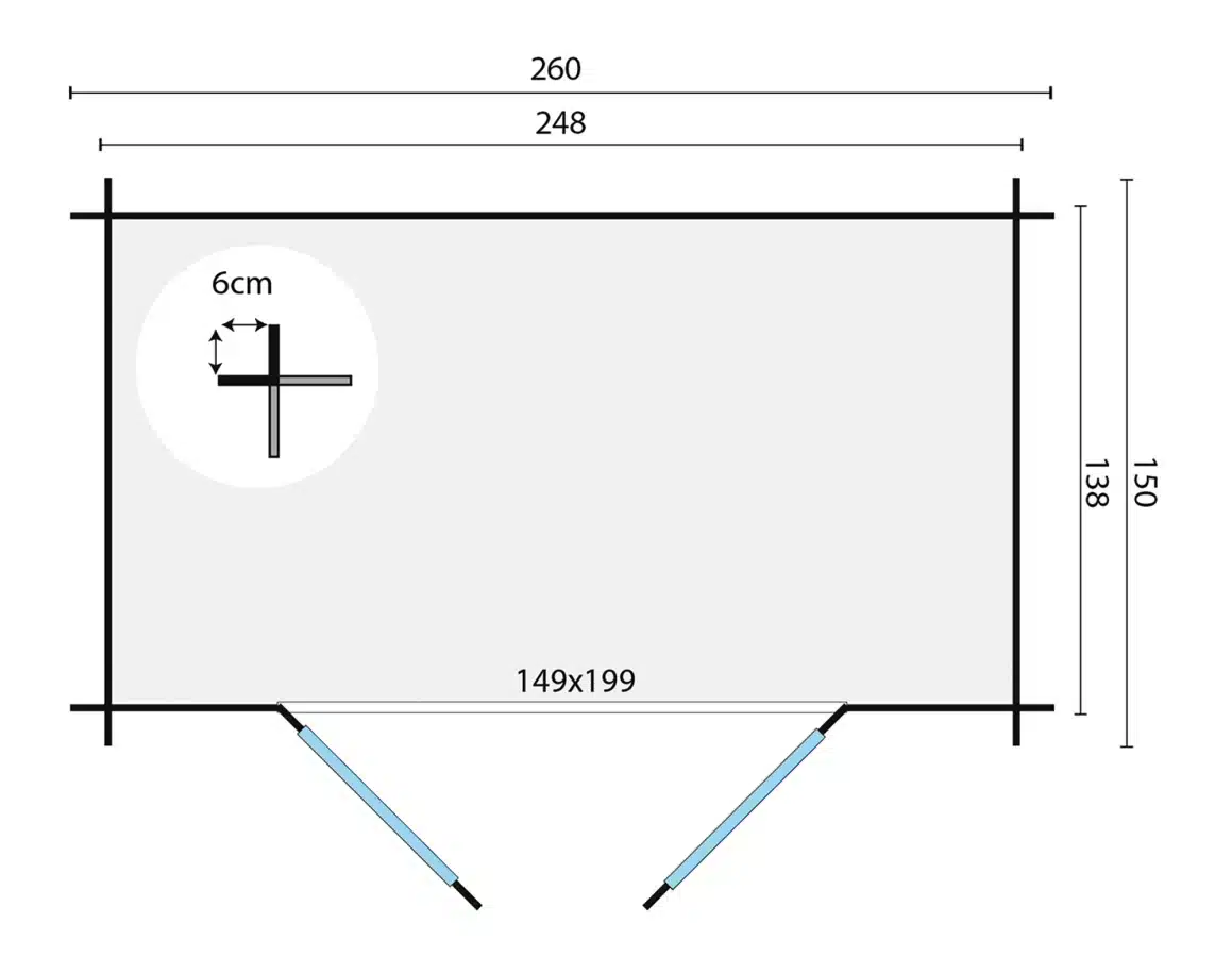 Blokhut – Tuinhuis Malva | 19 mm | vuren onbehandeld