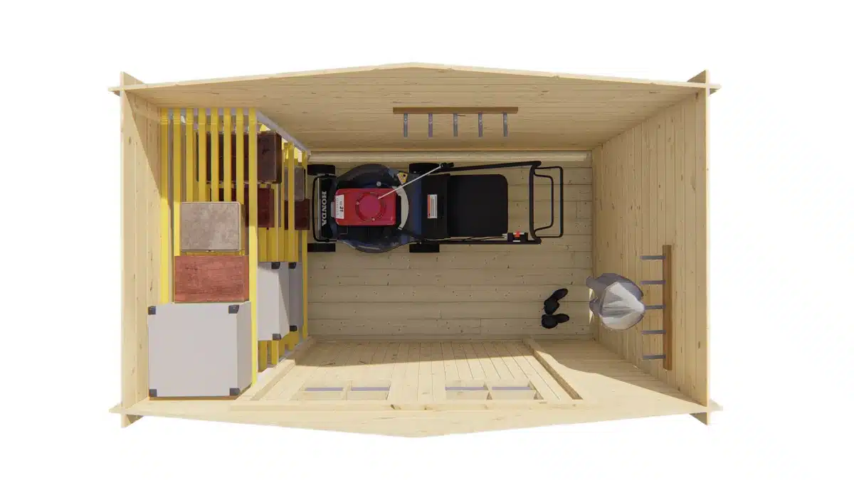 Blokhut – Tuinhuis Malva 2.0 | 19 mm | vuren honinggeel geïmpregneerd