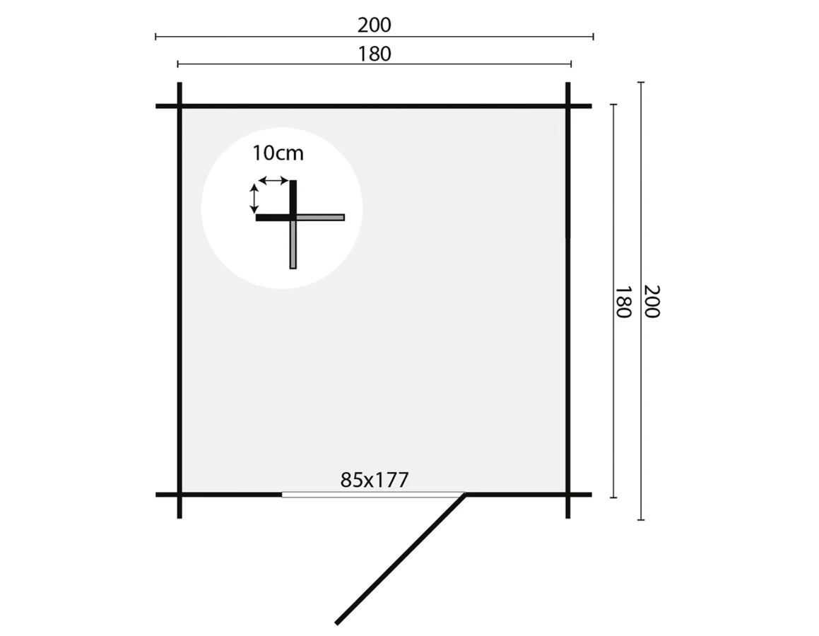 Blokhut – Tuinhuis Richard | 28 mm | vuren onbehandeld