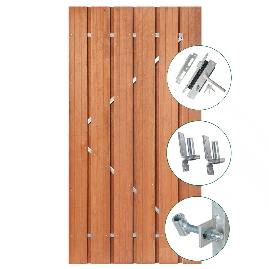 Tuindeur Privacy hardhout 150cm