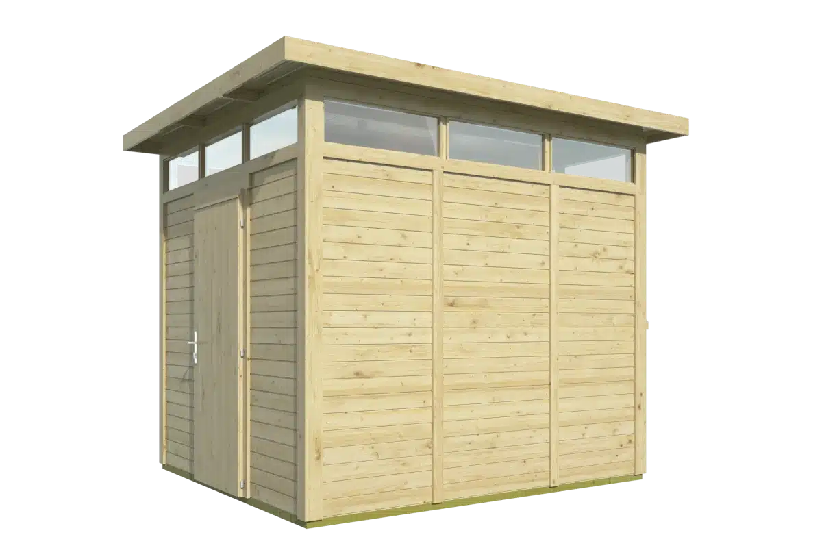 Kiosk Claus | 19mm | vuren onbehandeld | 274 x 240 cm | incl. vloer