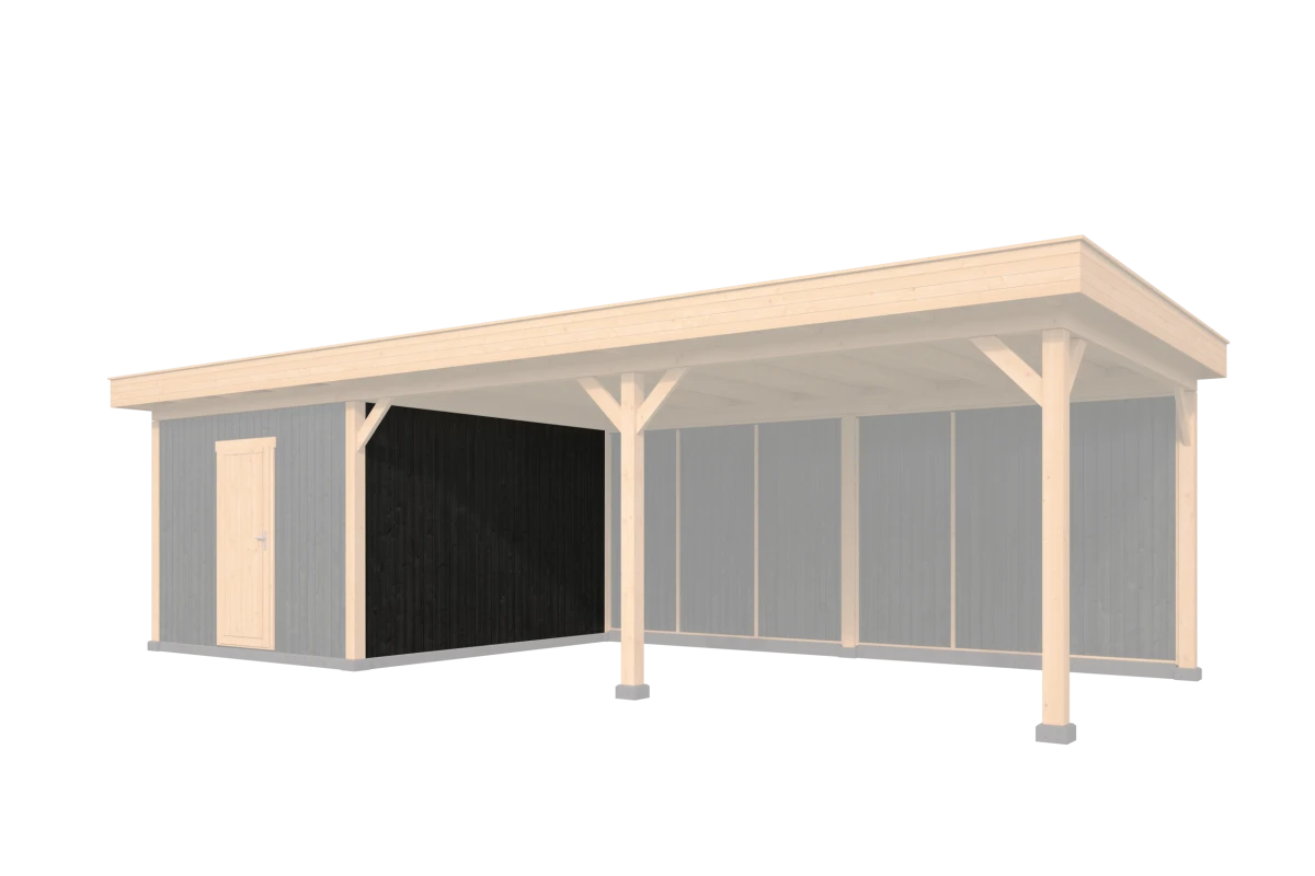 Wandmodule type R Douglas Gedroogd 298 x 230 cm zwart gespoten
