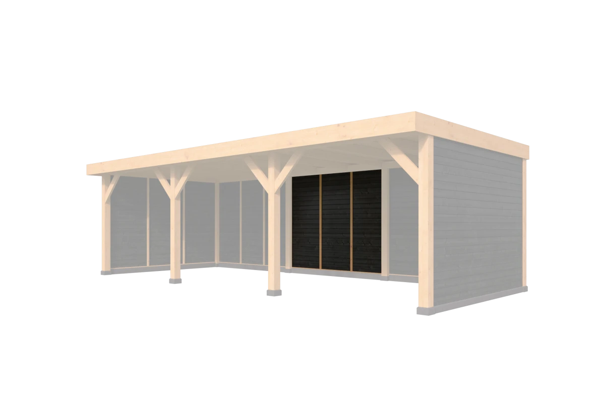 DHZ Rijssen wand module Type C 300 x 224 cm zwart geïmpregneerd