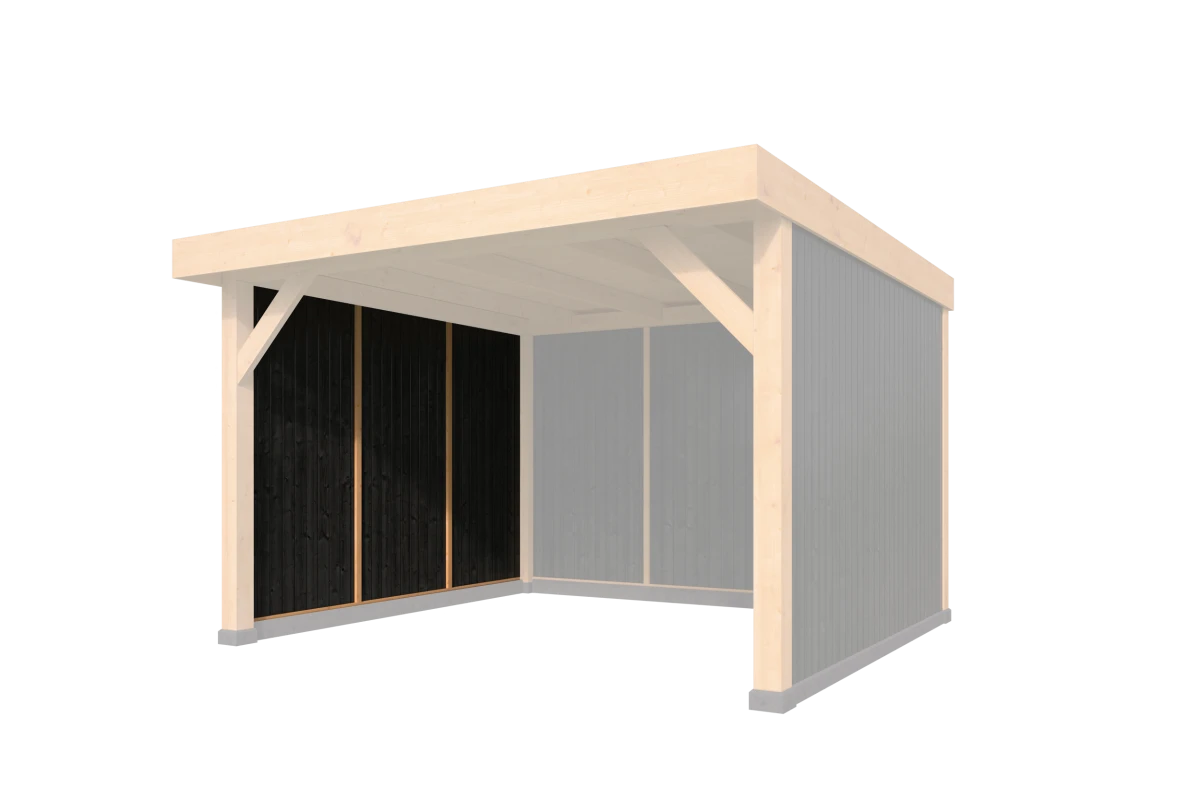 DHZ Rijssen vertikale wand module Type D 400 x 224 cm zwart geïmpregneerd