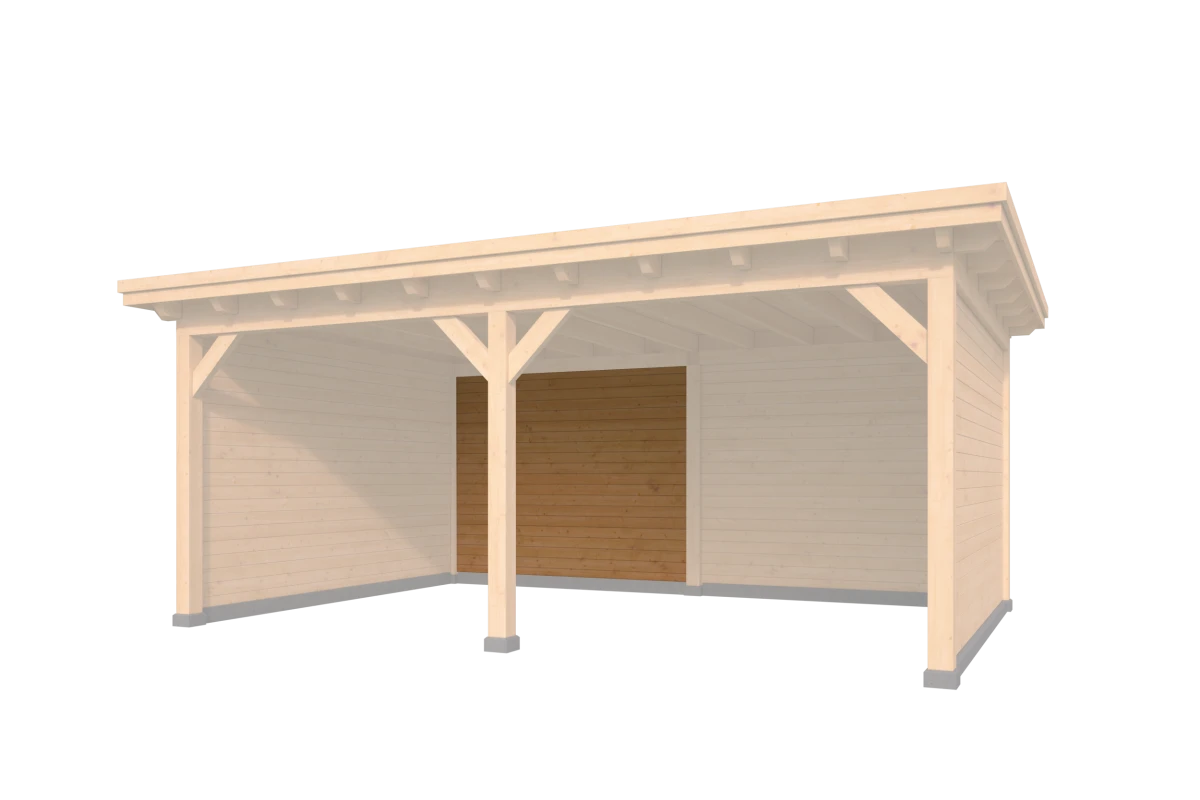 Wandmodule Type B zweeds rabat Red Class Wood 250 x 224 cm