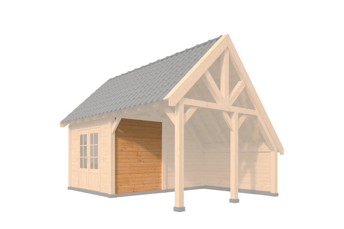 Wandmodule Type B zweeds rabat Red Class Wood 250 x 224 cm