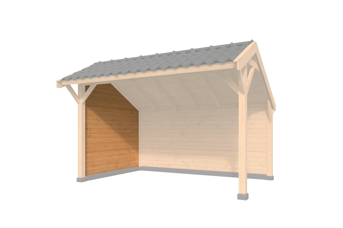 Wandmodule Type B zweeds rabat Red Class Wood 250 x 224 cm
