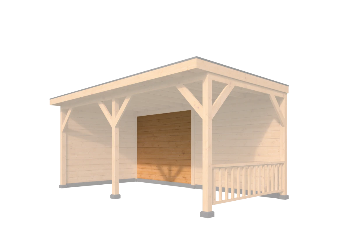 Wandmodule Type B zweeds rabat Red Class Wood 250 x 224 cm