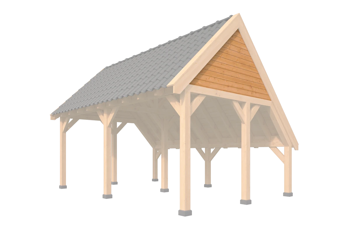 Wandmodule topgevel kapschuur XL- zweeds rabat Red Class Wood