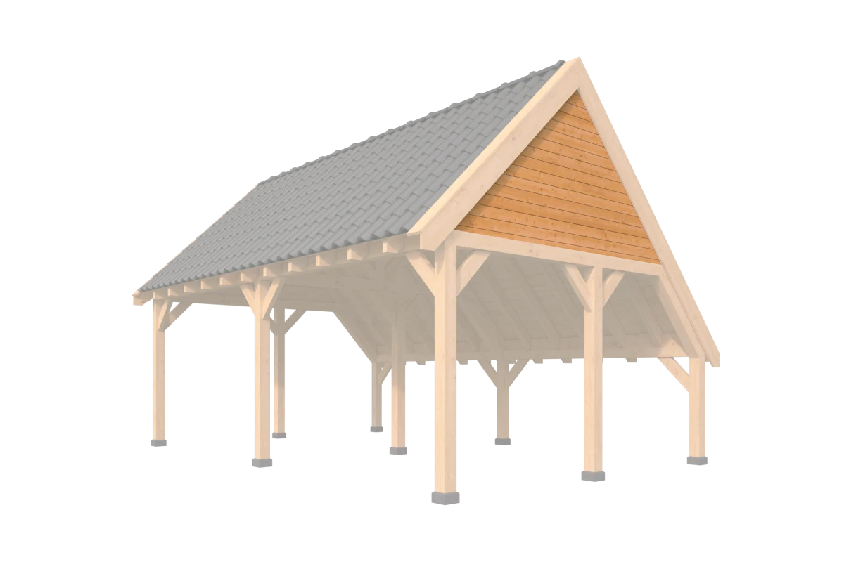 Wandmodule topgevel kapschuur XXL- zweeds rabat Red Class Wood