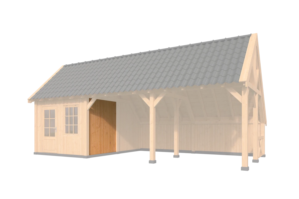 Verticale Wand Wisselsponning Type A Red Class Wood 200 x 224 cm
