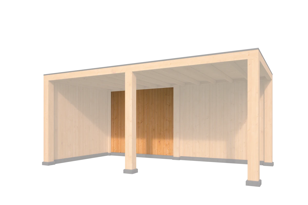 Verticale Wand Wisselsponning Type B Red Class Wood 250 x 224 cm