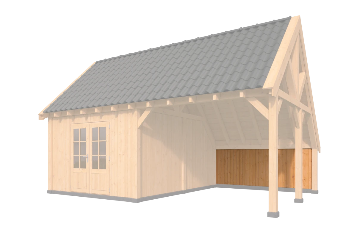 Verticale Wand Wisselsponning Type F Red Class Wood 300 x 140 cm