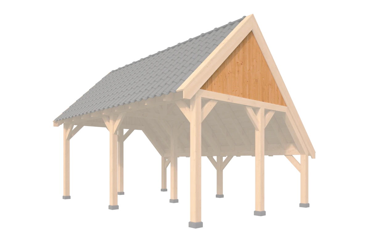 Verticale Wand Wisselsponning Topgevel Kapschuur XL Red Class Wood