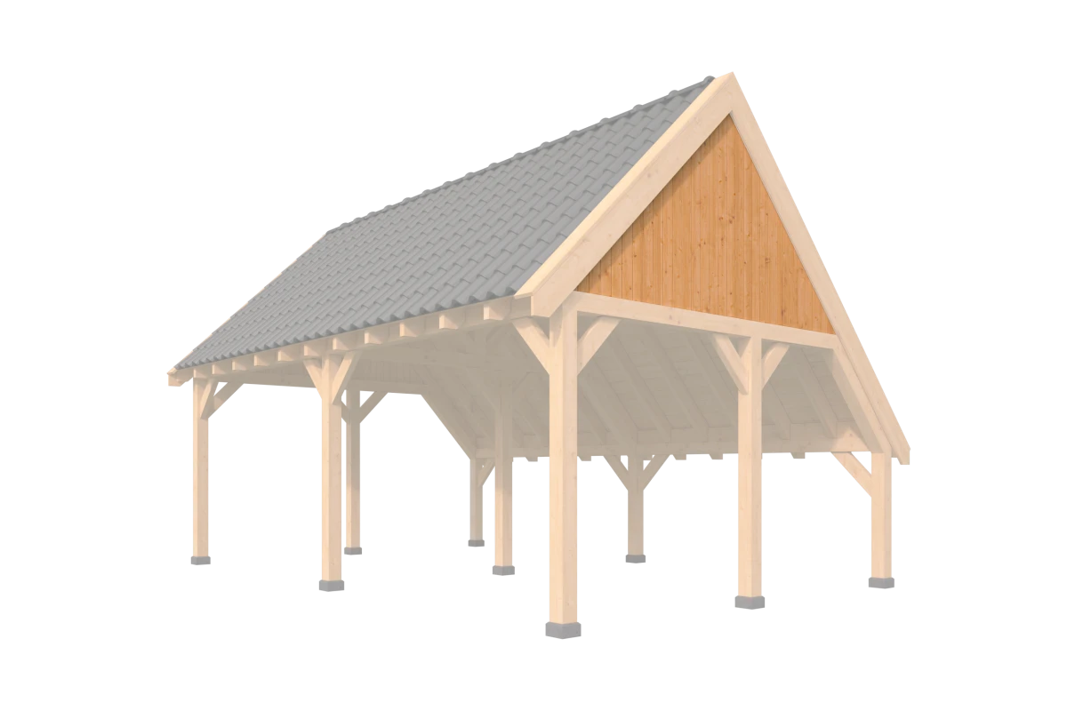 Verticale Wand Wisselsponning Topgevel Kapschuur XXL Red Class Wood