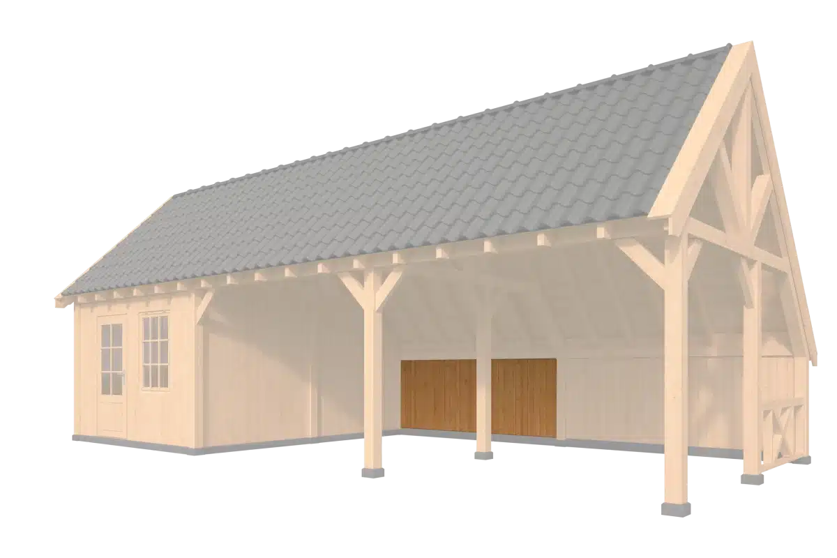 Verticale Wand Wisselsponning Type G Red Class Wood 350 x 140 cm