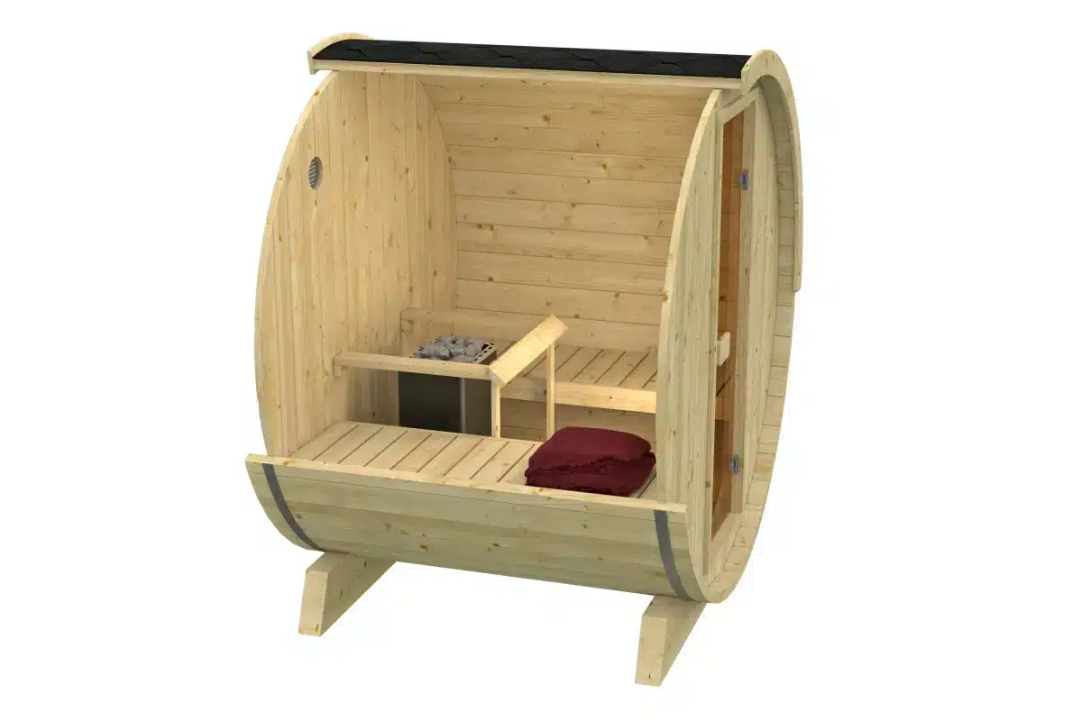 Saunabarrel | Ø205 x 160 cm | 38 mm | onbehandeld vuren
