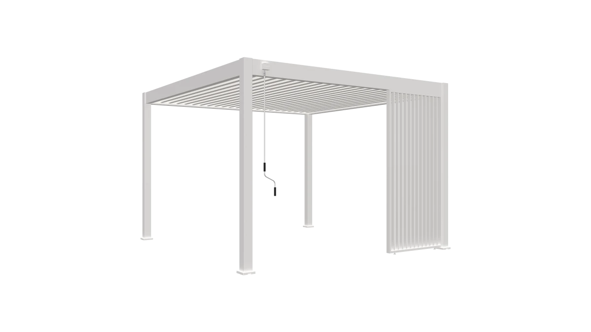 Aluminium overkapping Louvrepaneel 93 cm verticaal wit