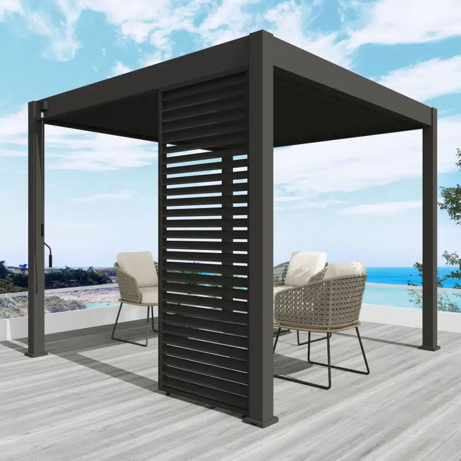 Aluminium overkapping Louvrepaneel 93 cm horizontaal antraciet