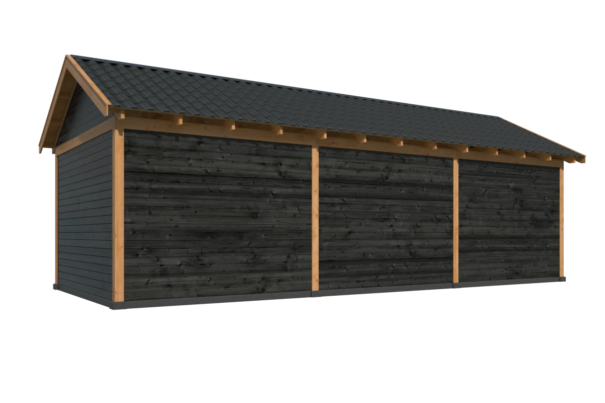 Hamar XL Type 6 Douglas Gedroogd Potdekselplank zwart