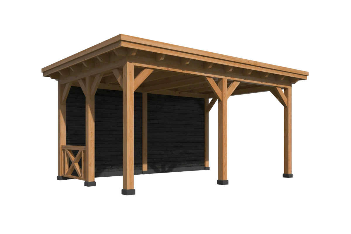 Platdak Odense XL Samenstelling 2 Red Class Wood zwart gespoten