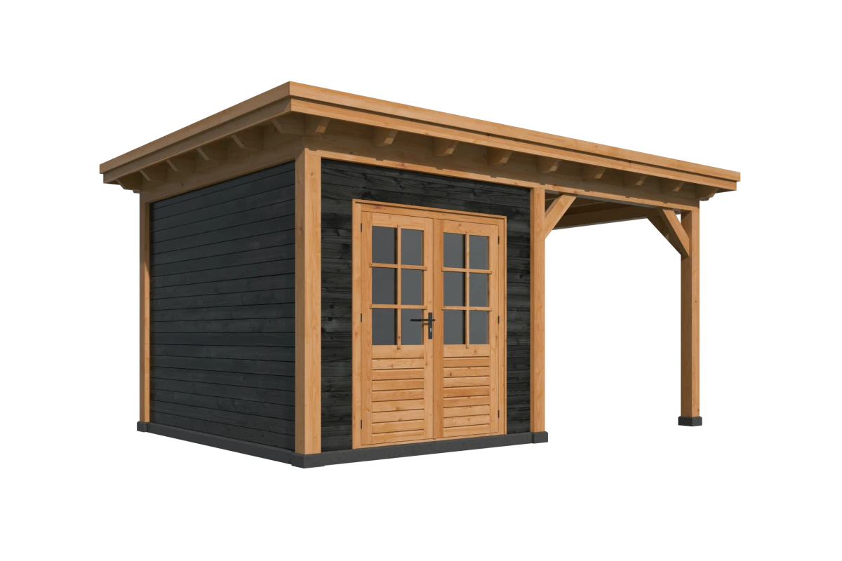 Platdak Odense XL Samenstelling 3 Red Class Wood zwart gespoten