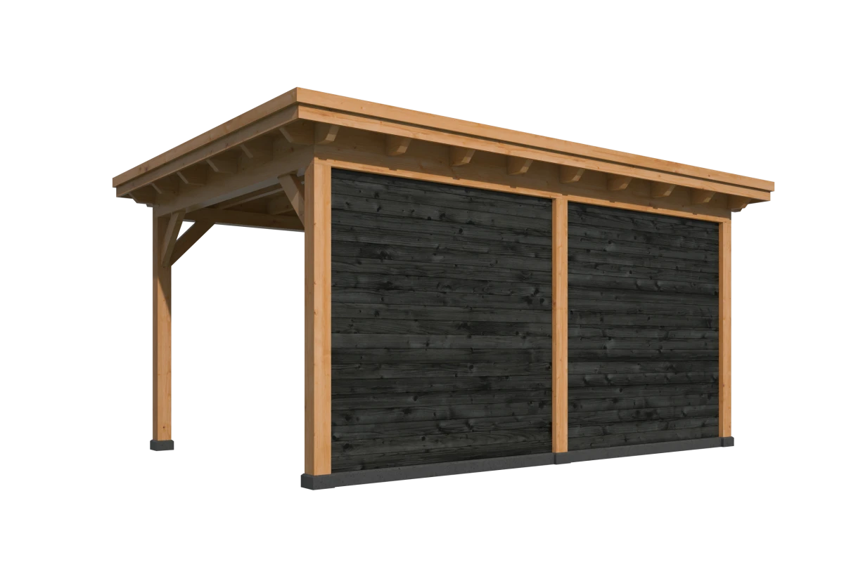Platdak Odense XL Samenstelling 3 Red Class Wood zwart gespoten