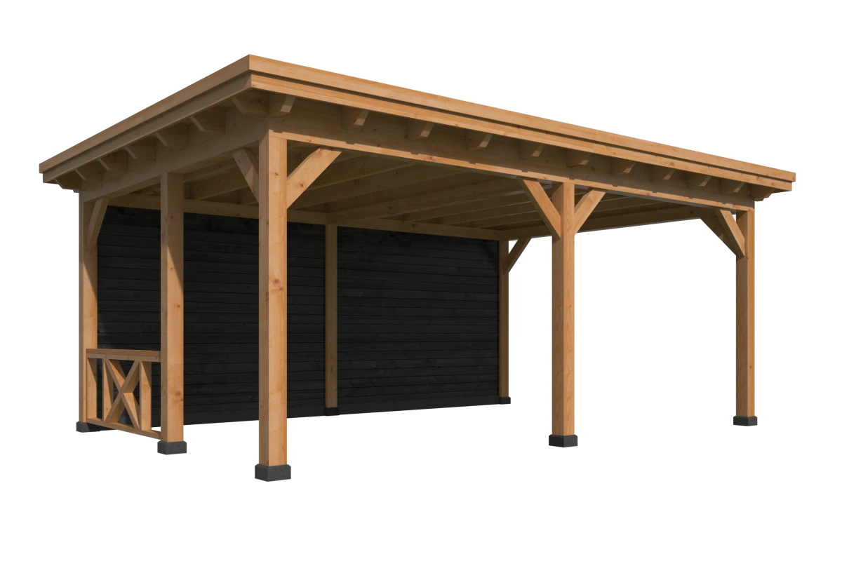 Platdak Odense XXL Samenstelling 2 Red Class Wood zwart gespoten